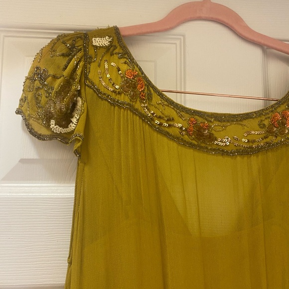 FREE PEOPLE MAGIC GARDEN PARTY DRESS 20s Flapper ART DECO Sequin Embellished S - Picture 12 of 16